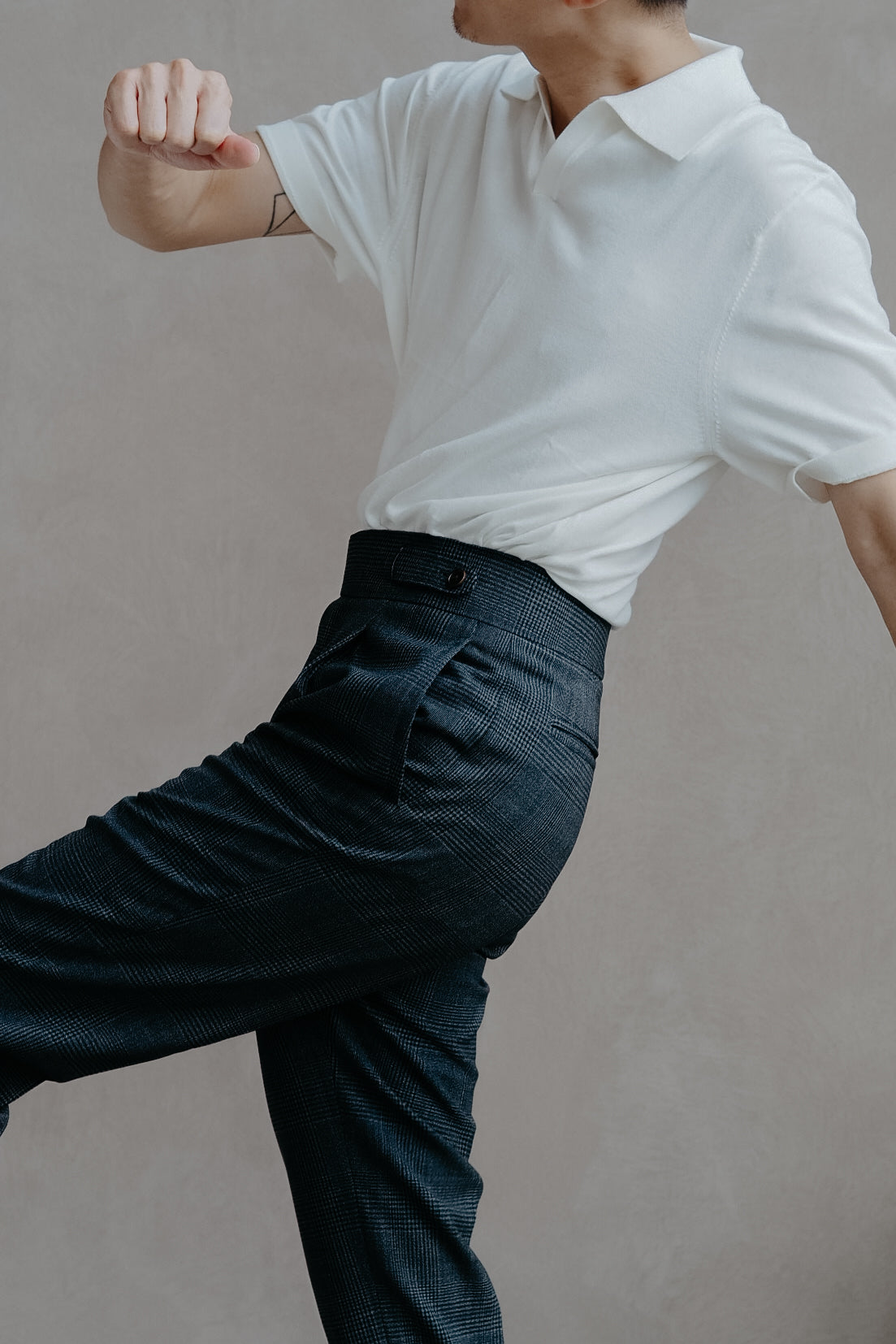 Ivory Buttonless Polo Shirt