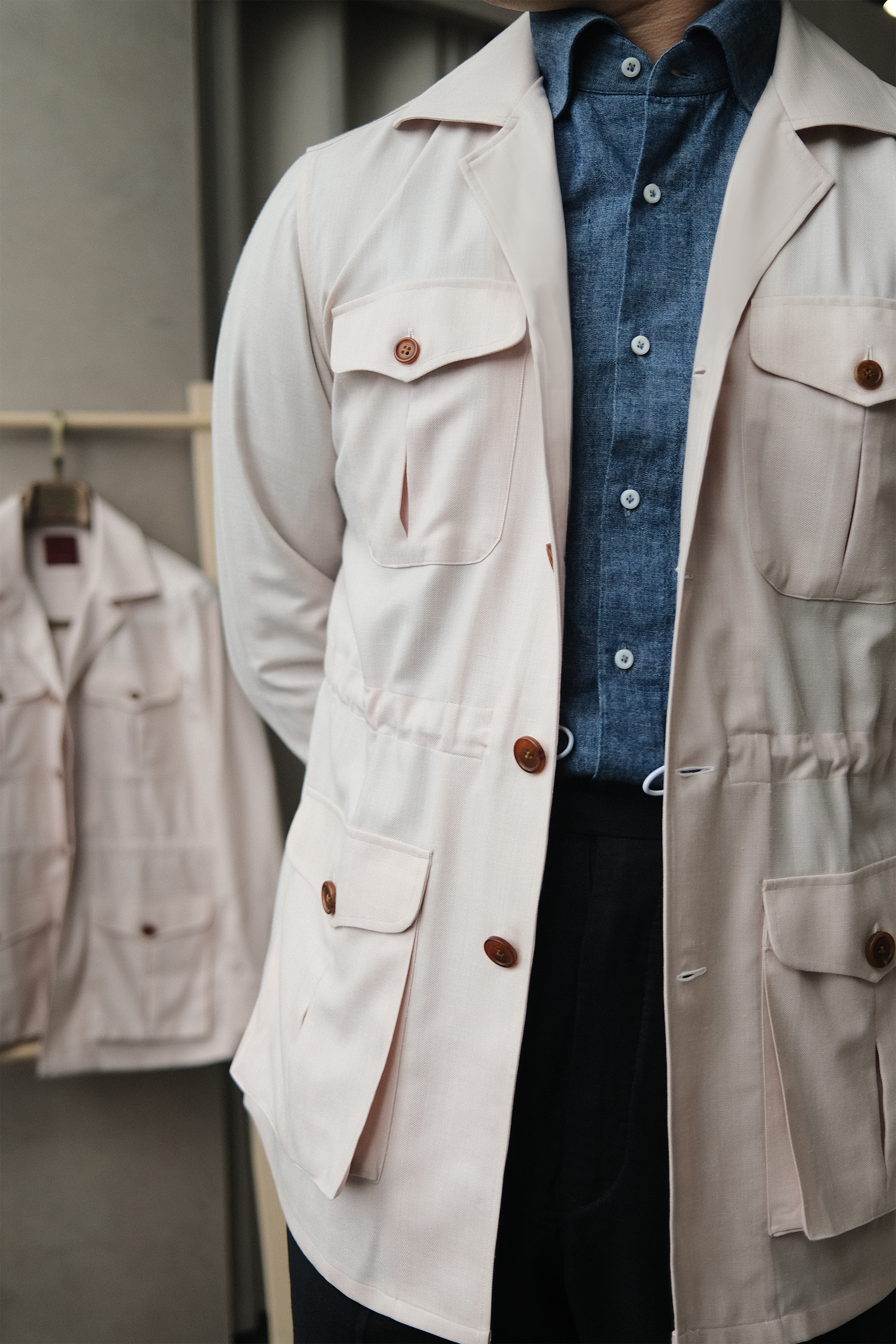 Safari Jacket In Pale Pink