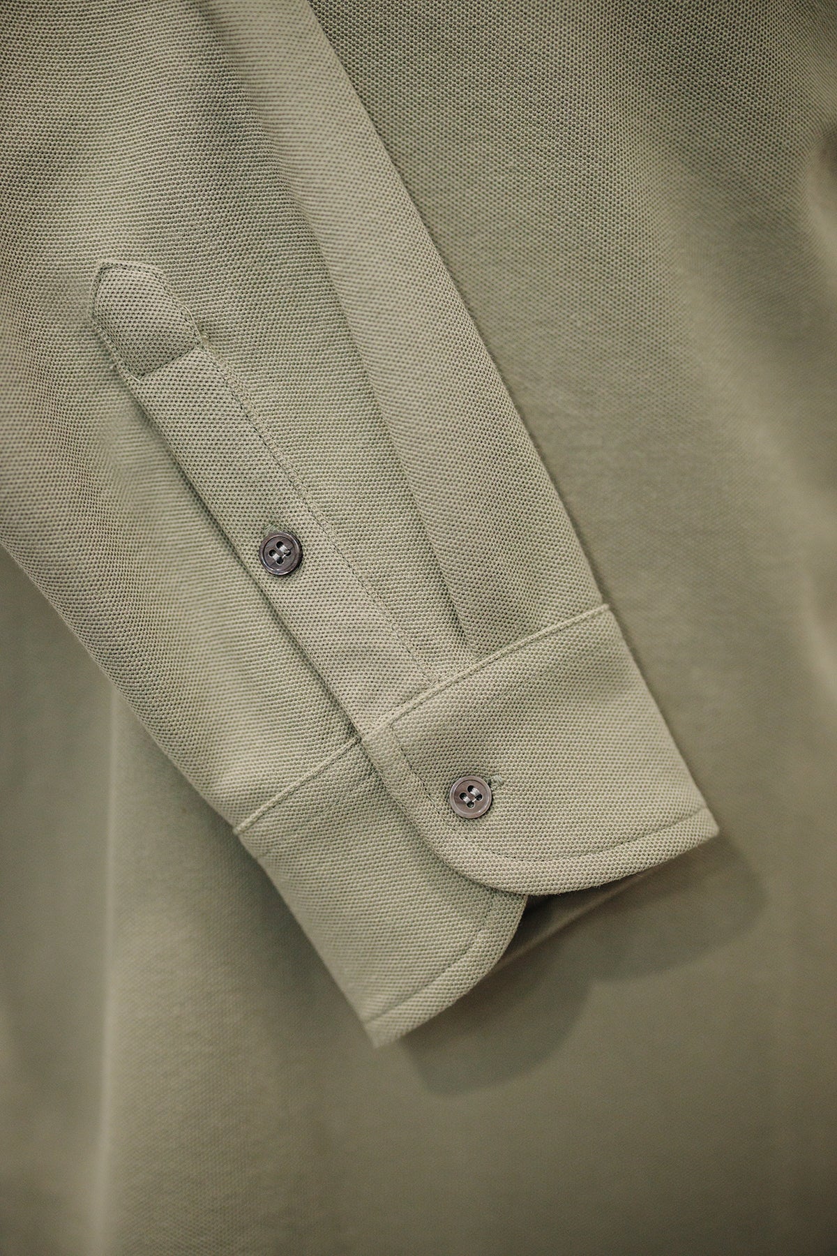 One Piece Collar Polo Tee Long Sleeve - Moss - Assemble Singapore
