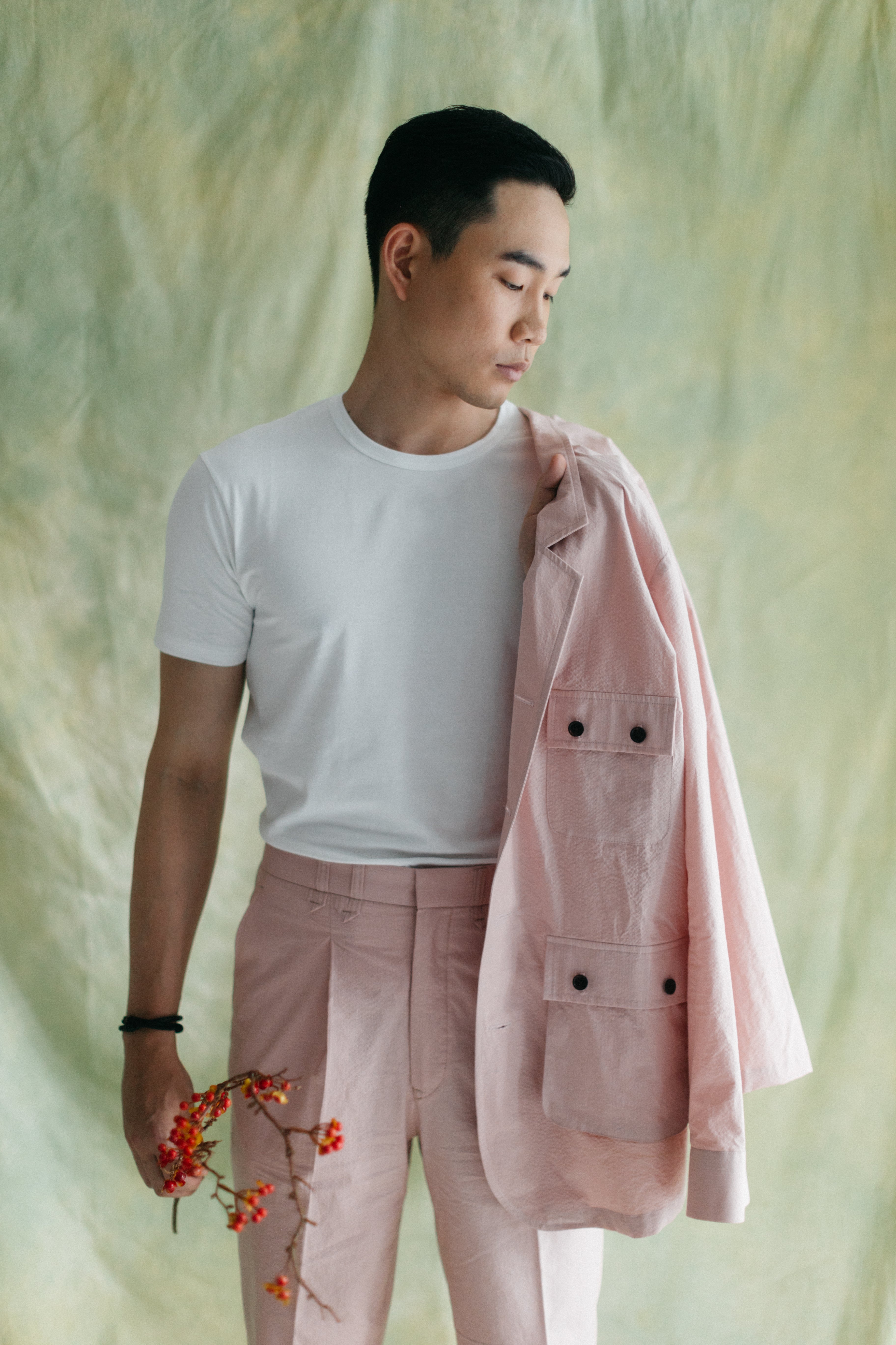 Crepe Seersucker Safari Shirt Jacket