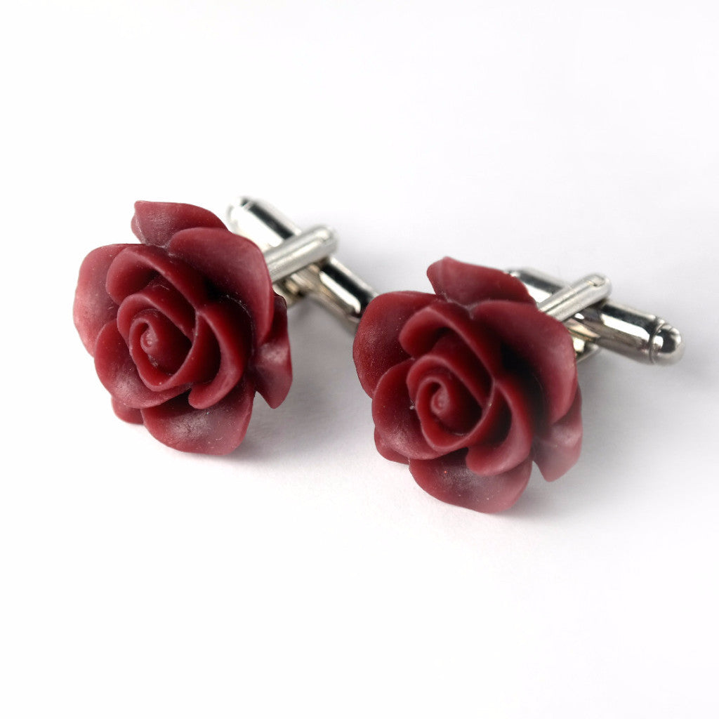 Cauli Resin Cufflinks - Maroon - Assemble Singapore