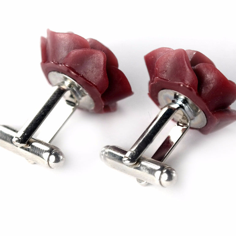 Cauli Resin Cufflinks - Maroon - Assemble Singapore