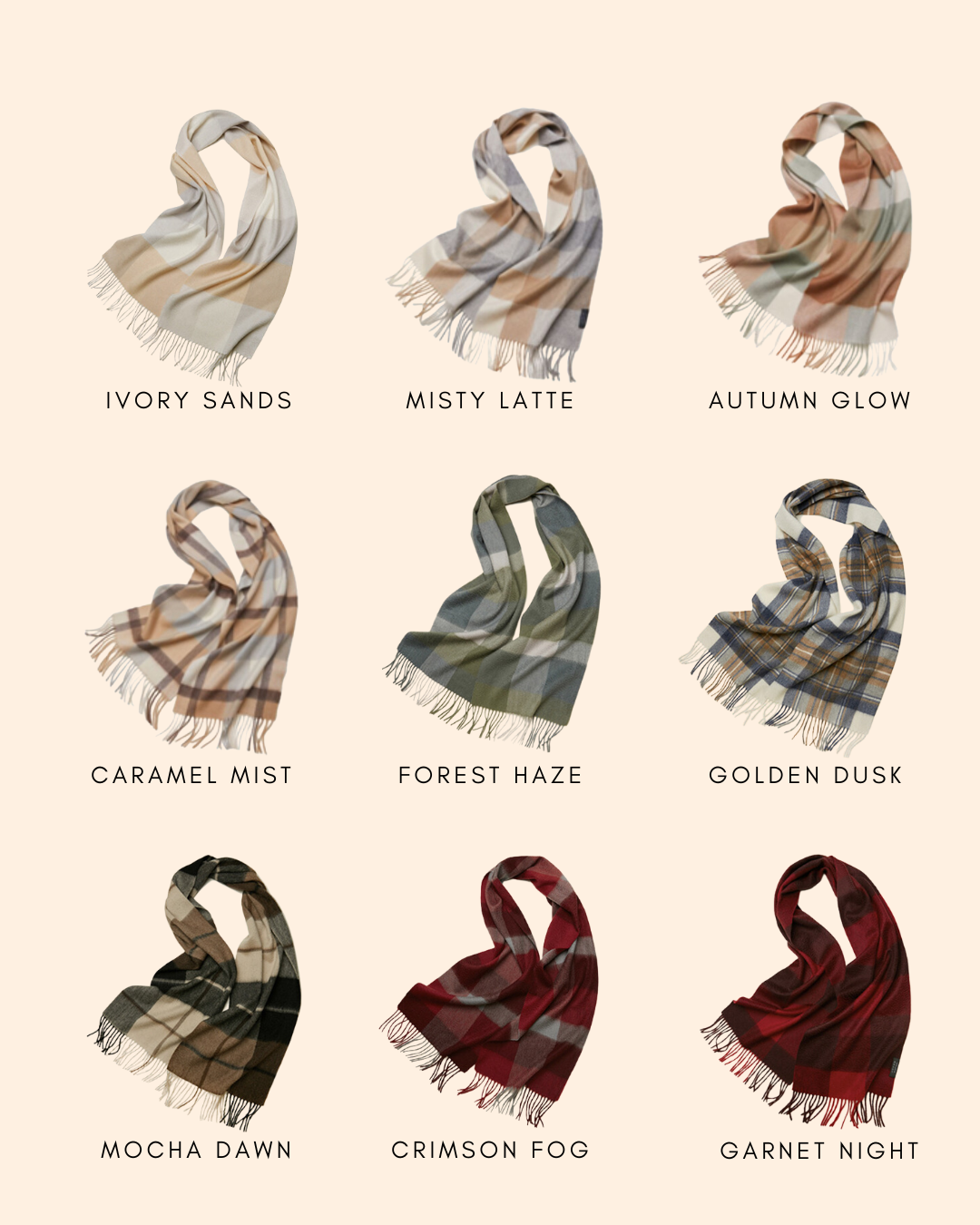 Pure Cashmere Scarf II: Checkered