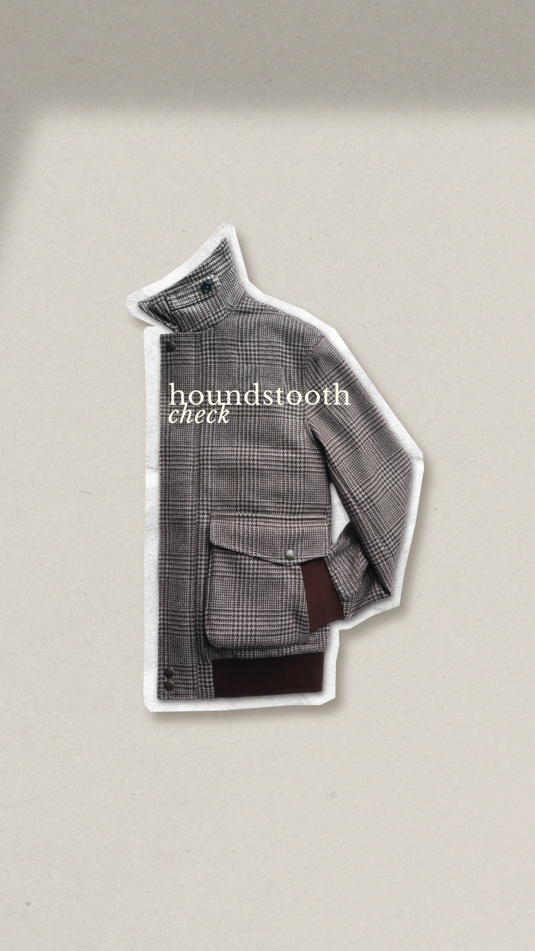 A2 Flight Jacket In Houndstooth Check